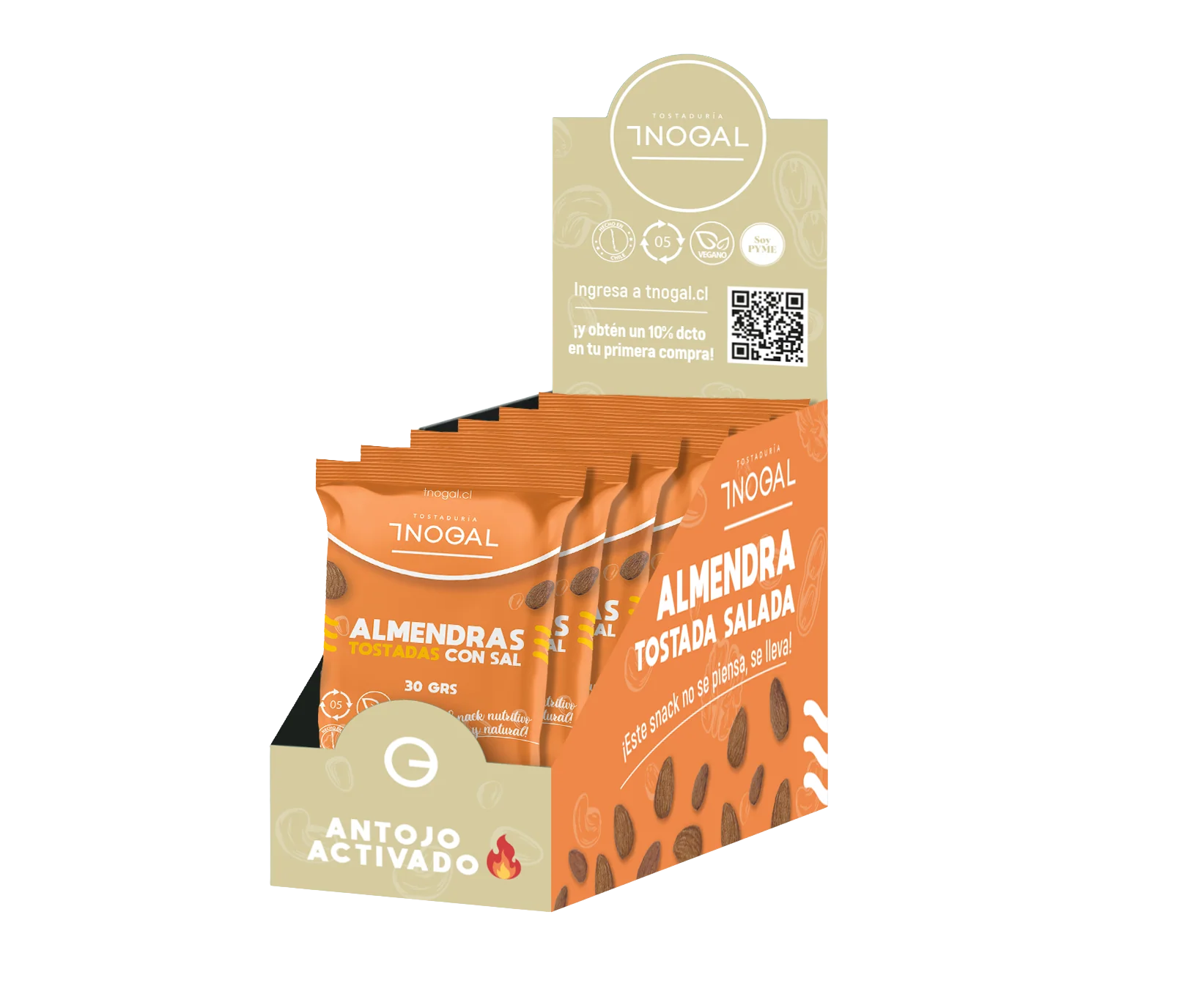 Almendras tostadas saladas 30 grs